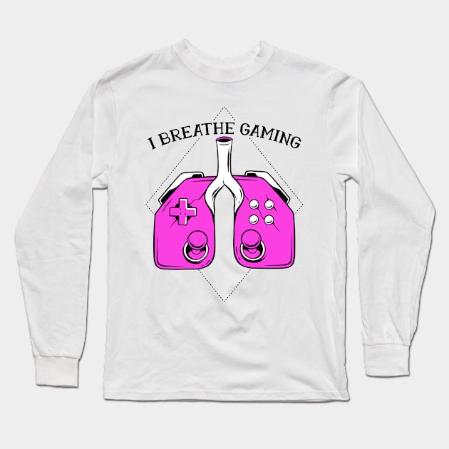 I Breath Gaming Long Sleeve T-Shirt by aaallsmiles